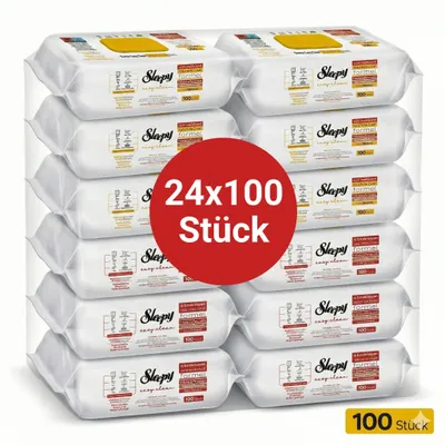 Produktbild von Sleepy Easy Clean Oberflächenreinigungstücher – 12x100 Gelb + 12x100 Kirsche | Hochglanzfronten