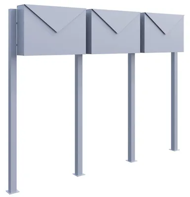 Produktbild von Briefkastenanlage Letter for Three in Grau Metallic