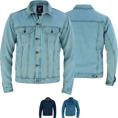 Produktbild von BULLDT Motorradjacke Jeansjacke Trucker Jacke, Größe:52/L, Farbe:Himmelblau