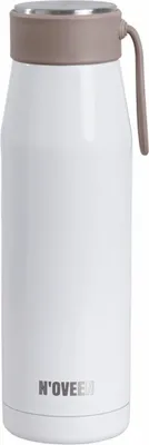 Produktbild von Noveen TB301 Thermoflasche Trinkflasche 550 ml für heiße und kalte Getränke Edelstahl Weiß