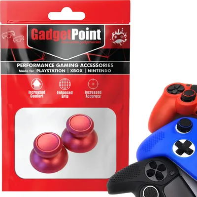Immagine prodotto di Thumbgrips - Thumbgrips per PlayStation, PS5, Xbox X/S, One e Switch Pro Controller - Thumbgrips da gioco - Thumbstick antiscivolo ad alte prestazioni - Accessori di protezione - Lucidi - Rosa -