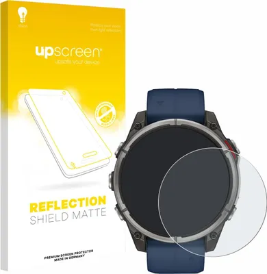 Produktbild von upscreen Schutzfolie für Garmin quatix 8 (47 mm) Displayschutz Displayschutzfolie Folie Matt Entspiegelungsfolie