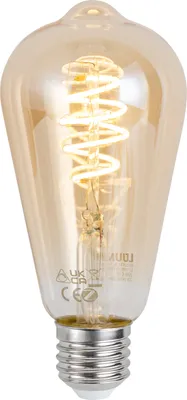 Produktbild von LUUMR Smart E27 Dimmbar LED Glühbirne ST64 Bernstein 4,9W 320lm 2500K