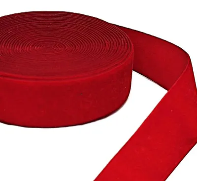 Samtband 10 m, 25 mm, Bordeaux – DIY-Bastelband aus Polyester