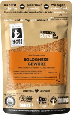 Produktbild von Bolognese Gewürz, italienische Gewürzmischung für Bolognese Sauce, 100g