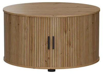 Zdjęcie produktu dla Stolik kawowy Vicco Selva Dąb 80 x 80 cm z drzwiami przesuwnymi, Model 56360