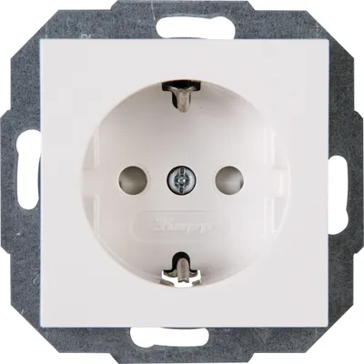 Produktbild von KOPP Schutzkontaktsteckdose 940029084 1-fach KS 16A 250V Athenis reinweiß