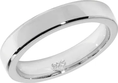 Image de Bague de Mariage/Alliance Homme/Femme 4mm Plat Argent fin 925, 64 (20.4); TRS13869RSV