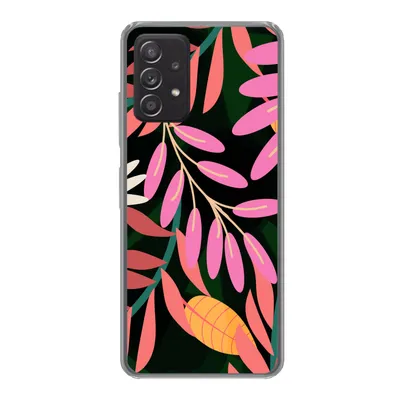 Produktbild von MuchoWow® Handyhülle Schutzhülle Hülle für Samsung Galaxy A33 5G Tropisch - Blumen - Muster Silikon Softcase Handy Hülle - Kartenhalter