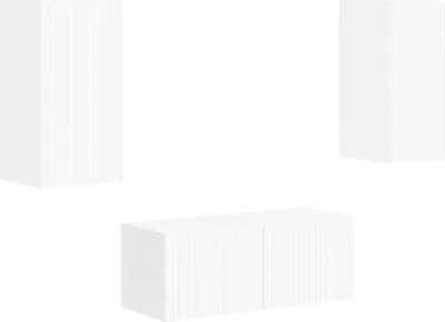 Productafbeelding van vidaXL TV-kast set, 2 stuks, hoogglanzend wit, houtvezel