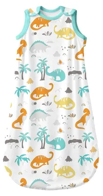 Image de Sac de couchage pour bébé, idéal pour l'été et le printemps - Motif dinosaures - Taille L