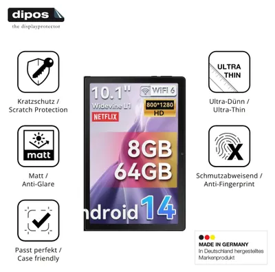 Image de 2x Film de protection d'écran pour Laptok LA10BK protecteur antireflet dipos