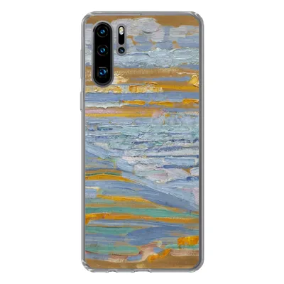 Produktbild von MuchoWow® Handyhülle Schutzhülle Hülle für Huawei P30 Pro Blick auf den Strand und die Seebrücke von den Dünen aus - Piet Mondrian Silikon Softcase Handy Hülle - Schutzdeckel