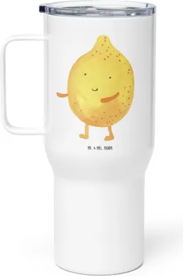 Produktbild von Mr. & Mrs. Panda thermosbecher Beste Freunde Zitrone - Weiß - Geschenk, getränkebecher, Lustige Sprüche, Kaffee-to-go-Becher, Fehlende Keywords, Großer Thermobecher