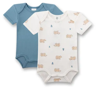 Produktbild von Sanetta Baby-Body Kurzarm beige | Weich, hautfreundlich | 2er Set Baby Body