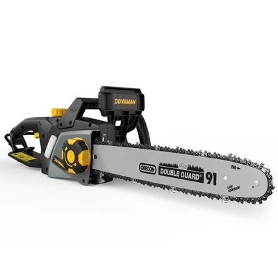 Produktbild von DOVAMAN Elektro Kettensäge 2400W Werkzeugloses Ein-Schritt-Spannen, 40cm Schiene und 2 Ketten