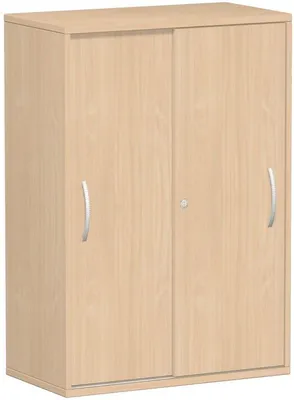 Produktbild von Geramöbel Schiebetürenschrank Oberboden 25 mm, mit Standfüßen, abschließbar, 800x425x1182, Buche/Buche, S-383502-BB