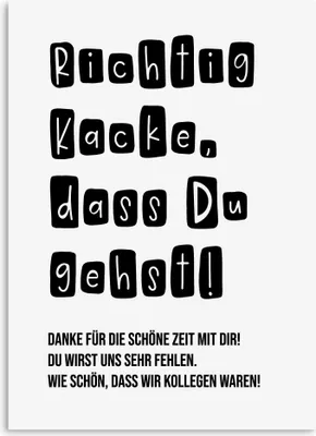 Produktbild von Postkarte KOLLEGEN Kacke, dass Du gehst
