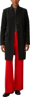 Produktbild von comma Damen 60.2.61.16.151.2139529 Wollmischungs-Mantel, 9999 schwarz, 40