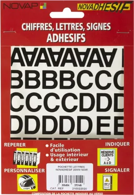 Produktbild von Selbstklebender Buchstabe auf Kunststoffplatte