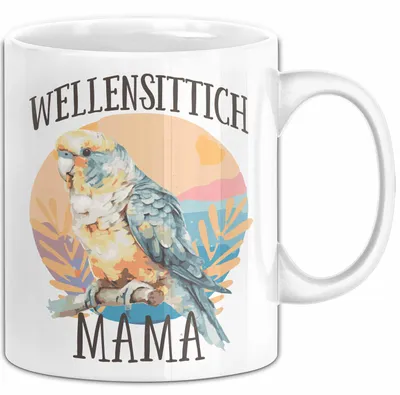Produktbild von Wellensittich Tasse Geschenk Wellensittich Mama Geschenkidee Wellensittich Besitzerin (Weiß)