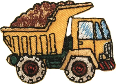Produktbild von Mono Quick 04023 Kipper, Bügelbild, Patch, ca. 4,8 x 3,6 cm Baustelle