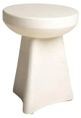 Zdjęcie produktu dla Pomax, pufa-poduszka, biała, średnica 36 cm, wysokość 45 cm