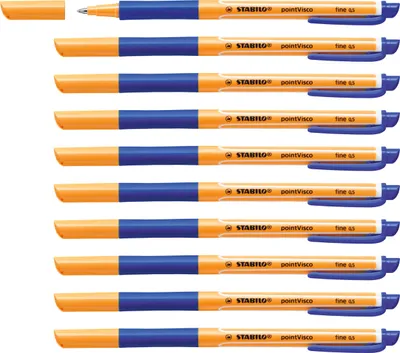 Produktbild von Tintenroller - STABILO pointVisco - 10er Pack - blau