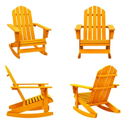 Immagine prodotto di vidaXL Sedia a dondolo Adirondack in legno massiccio di abete arancione - Sedia a dondolo - Sedie a dondolo da giardino - Sedie a dondolo da giardino