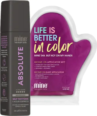 Image de MineTan Absolute Ultra Dark Mousse autobronzante + Gant