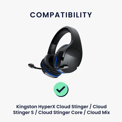 Produktbild von kwmobile 2x Ohr Polster für Kingston HyperX Cloud Stinger / Cloud Stinger S / Cloud Stinger Core / Cloud Mix Ohrpolster - Ersatz Ohrpolster -