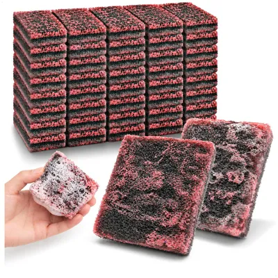 Produktbild von com-four® 40x Reinigungsschwämme mit Seife, Metallschwamm aus Stahlwolle