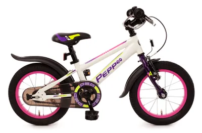 Produktbild von 14" PEPP 1-Gang Kinderfahrrad weiß/violett