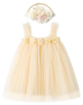 Immagine prodotto di Abito in tulle con fiori per bambine