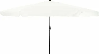 Image de Parasol de jardin Sable et anthracite 395 x 395 x 245 cm