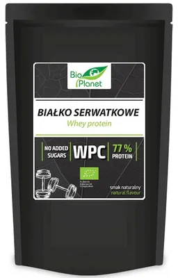 BIAŁKO SERWATKOWE NATURALNE (WPC 77) BIO 150 g - BIO PLANET