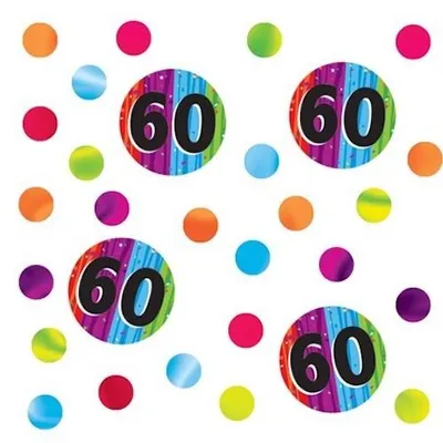 Produktbild von Konfetti mit der Zahl 60 für den 60. Geburtstag oder ein Jubiläum, ca. 14 Gramm