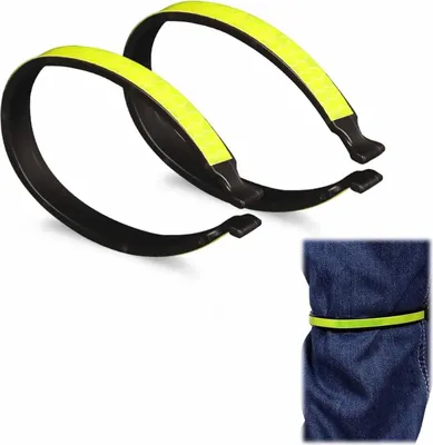 Produktbild von Reflektierende Sicherheitsclips für Fahrradshorts - Gute Sichtbarkeit für Nachtfahrten - Verstellbare reflektierende Ausrüstung - Ideal für Pendler und Radfahrer