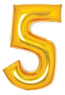 Produktbild von Amscan 9913210, Spielzeugballon, Folie, Gold, 5 Stück(e)