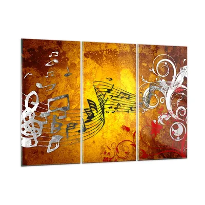 Produktbild von Bilder auf glas - Musik Konzert Spaß Blume - 105x70cm - Glasbilder - Wandbilder - Kunstdruck - zum Aufhängen bereit - Wanddekoration aus Glas - Glas Bilder - Wandbild auf Glas - GCE105x70-1964