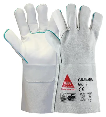 Produktbild von Hase Schweißerhandschuhe Granada Größe 8, Rindnarbenleder 6 Stk