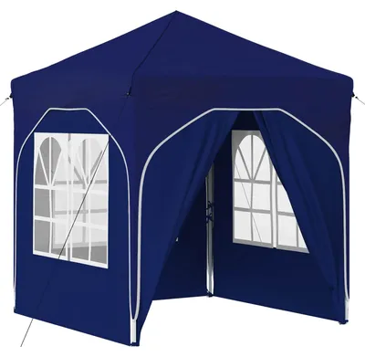 Image de Tente de réception pliable vidaXL 192 x 192 x 245 cm, bleue