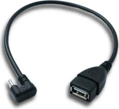 Produktbild von SYSTEM-S USB 3.1 Kabel 30 cm Typ C Stecker zu 2.0 A Buchse 180° U Turn Winkel Adapter