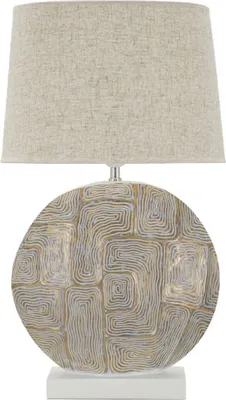 Immagine prodotto di Lampada da tavolo Mauro Ferretti Eklipsen E27 Ø 38x64 cm bianco oro