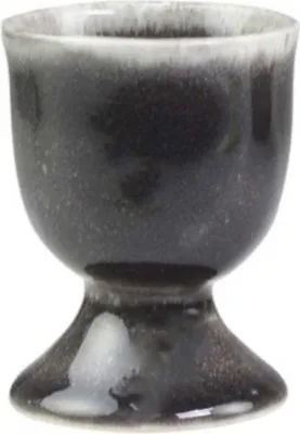 Produktbild von Chic Antique Eierbecher CALAIS Grau Keramik Geschirr Weiß 5x6 cm mit Fuß