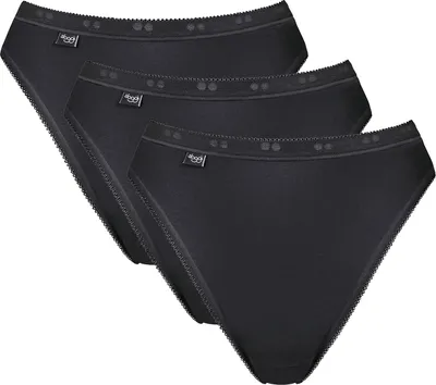 Produktbild von sloggi Damen Tai-Slip 3-Pack Basic+ 3P - BLACK - Größe 48