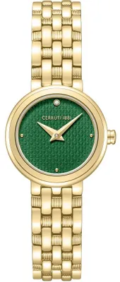 Productafbeelding van Cerruti 1881 polshorloge LUSIA, goudkleurig, groen