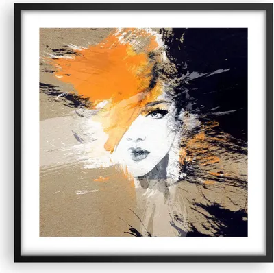 Produktbild von Gerahmtes Poster - Schwarzer Rahmen - Abstraktion Frau - 50x50 cm - Wand Bild - Wanddeko - Wandbilder - Kunstposter - Wandposter - Bilderrahmen - Bilder - Kunstdruck - Wandbild - P2BAC50x50-3656