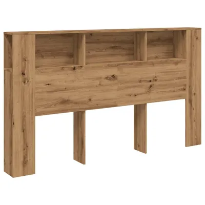 Image de Armoire de tête de lit chêne artisanal 180x18,5x102,5 cm