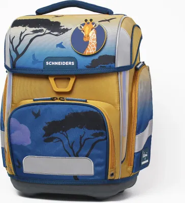 Produktbild von Schneiders Schulranzen Ergolite Set 9-teilig Limited Edition Sunset Explorer senfgelb dunkelblau